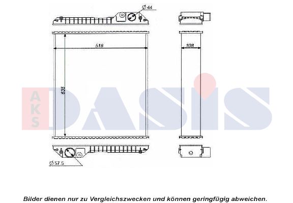 AKS DASIS radiatorius, variklio aušinimas 440603N